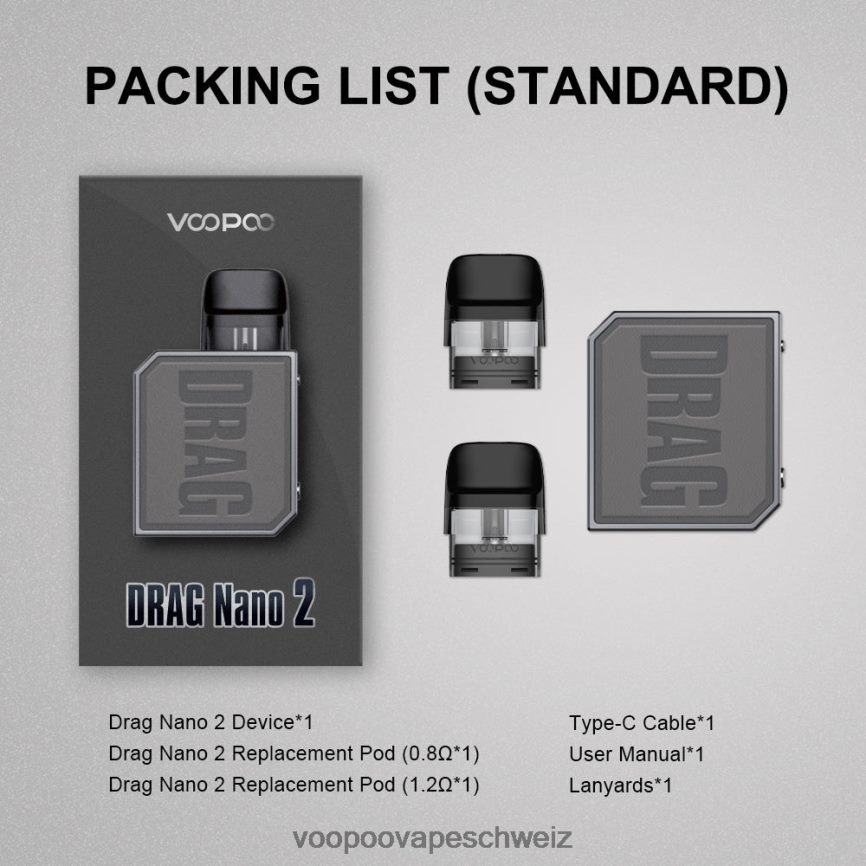 VOOPOO DRAG NANO 2 Pod-Kit Tee grün 6X0608152 VOOPOO Vape Schweiz